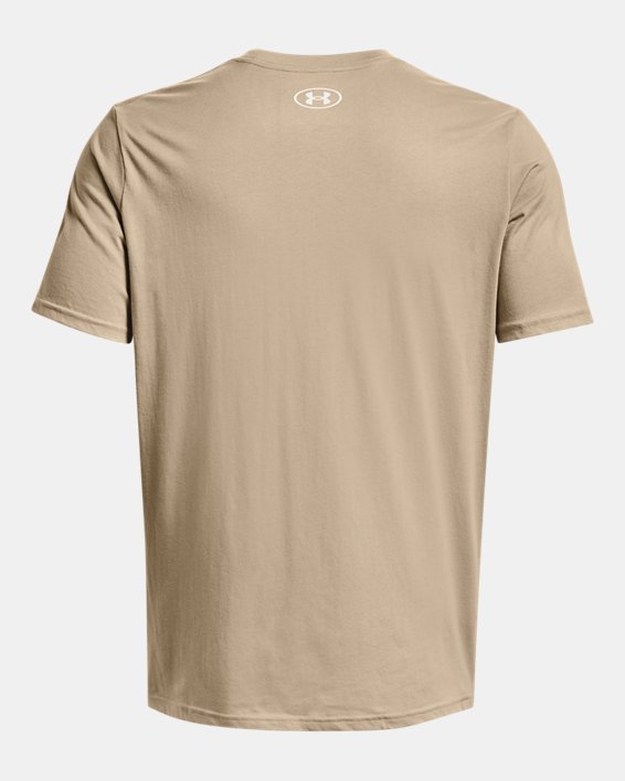 Men's UA Stacked Logo Fill T-Shirt in Brown image number 5